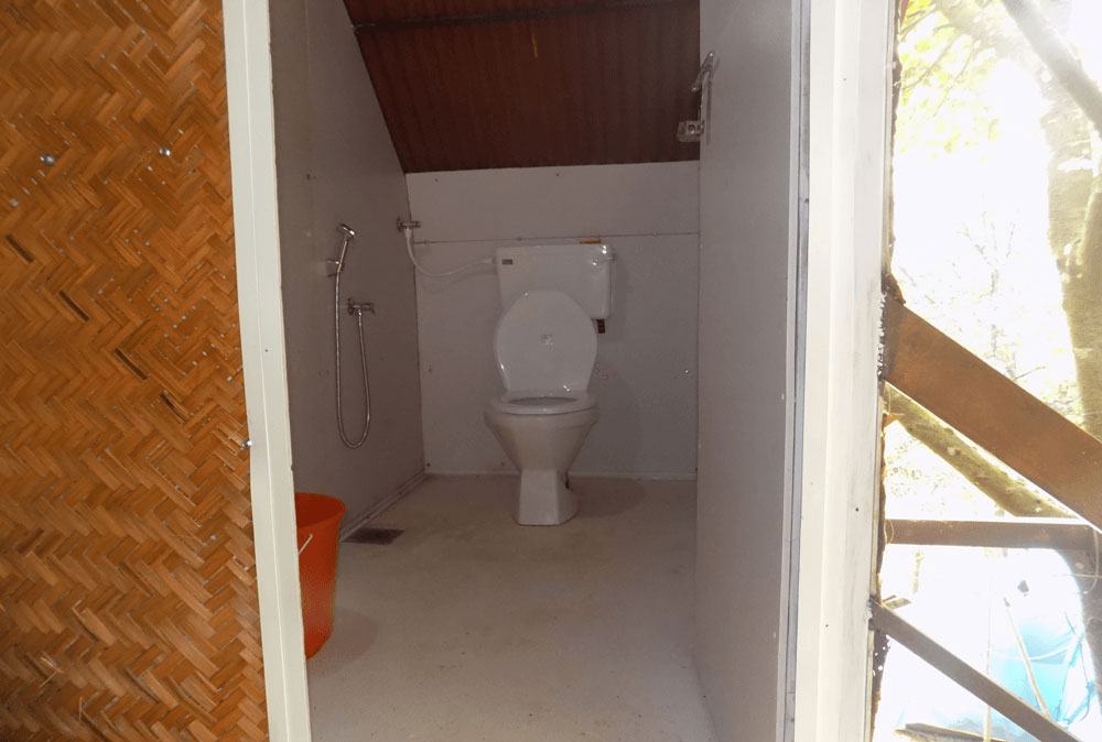 Treehouse (Amenities - Attached Bathroom with Shower & Western Toilets) at ReginaSilva Camping & Nature Resort, Paithalmala